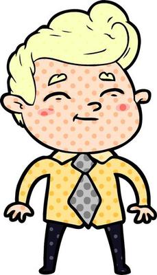 happy cartoon man
