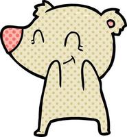 friendly bear cartoon vector