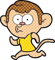 cartoon hooting monkey vector