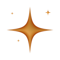 Icono de estrella de renderizado 3d sobre fondo transparente png