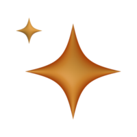 3d Rendering Star Icon on transparent background png