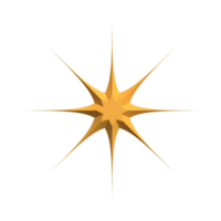 3d Rendering Star Icon on transparent background png