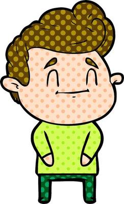 happy cartoon man