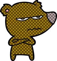 angry bear cartoon vector