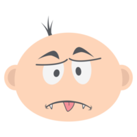 bambino ragazzo testa emoticon viso espressione collezione png