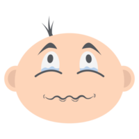 coleção de expressão de rosto de emoticon de cabeça de bebê menino png