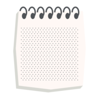 conjunto de colección de variación de textura de papel punteado de cuaderno en blanco png