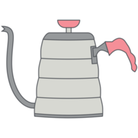 long neck teapot coffee maker tools utility png