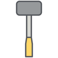 collection de jeux d'icônes d'outils de construction de marteau en caoutchouc png