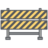 construction warning blockade board construction tools icon set collection png