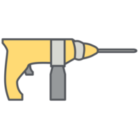 electric drill construction tools icon set collection png