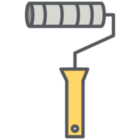 collection de jeu d'icônes d'outils de construction de pinceau de rouleau de peinture png