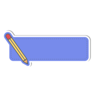 pencil cute label name tags sticker png