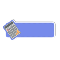 calculator cute label name tags sticker png