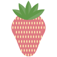 strawberry fruit flat design collection set png
