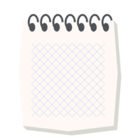 conjunto de coleção de variação de textura de papel de linha isométrica de caderno em branco png