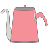 long neck teapot coffee maker tools utility png