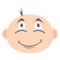 coleção de expressão de rosto de emoticon de cabeça de bebê menino png