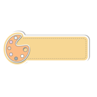 kleur palet schattig etiket naam tags sticker png