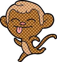 funny cartoon monkey vector