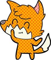 cartoon friendly fox vector