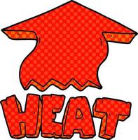 cartoon heat symbol vector