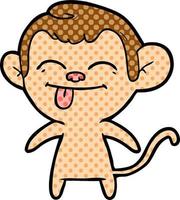 funny cartoon monkey vector