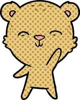 happy cartoon bear vector
