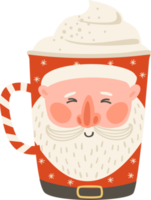 bebida navideña. Papa Noel png