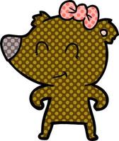 female bear cartoon vector