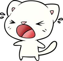 cute cartoon cat crying vector