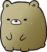 cute cartoon sad bear vector