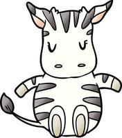 cute cartoon zebra vector