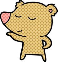 happy cartoon bear vector