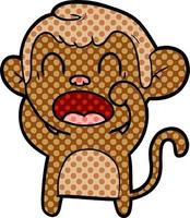 shouting cartoon monkey vector