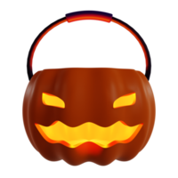 3d pauroso zucca illustrazione png