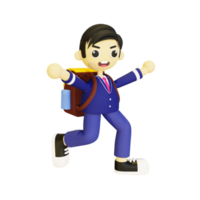 3d male student png