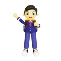 3d male student png