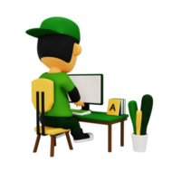 3D-Arbeit mit Computer png