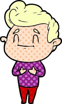 happy cartoon man