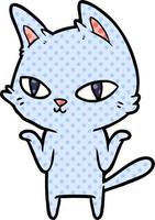 cartoon cat staring vector