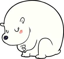 cute cartoon polar bear vector