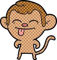 funny cartoon monkey vector