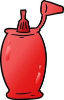 botella de salsa de tomate de dibujos animados vector