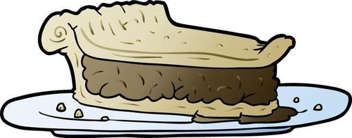 cartoon meat pie vector