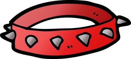 cartoon spiked dog collar vector