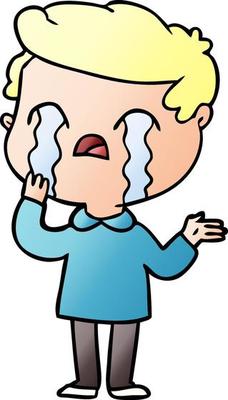 cartoon man crying