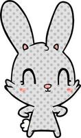 cute cartoon rabbit vector