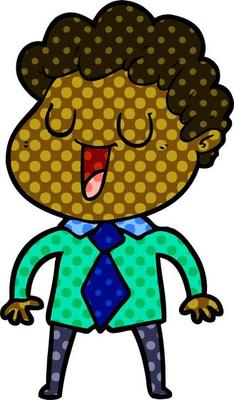 laughing cartoon man
