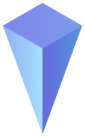 3D forma geométrica, elemento de desenho geométrico. png com fundo transparente